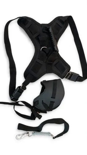 KIT TÁTICO PITBULL peitoral +focinheira+guia reforçada