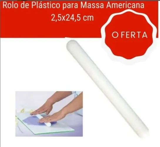 Rolo de Plástico para Pasta Americana, 2,5x24,5 cm