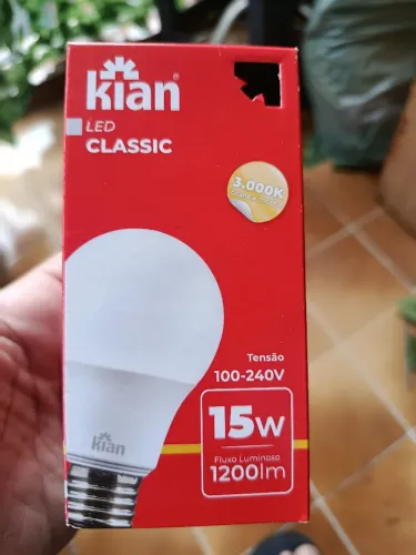 Lâmpada led 109-240v 15w kian classic 1200lm 3.000k branca morna