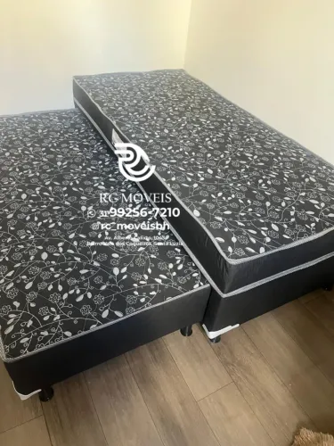 Cama Solteiro Bibox 2 Camas 88x1.88 com Colchão D33 - Ideal para Otimizar Espaço