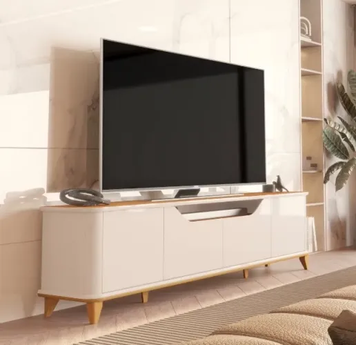 Rack Modena 200 Off White e Cedro