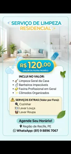 Faxina em casa/apartamento/airbnb