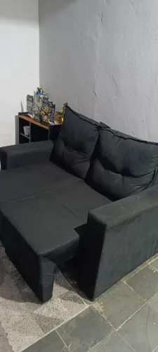 Sofá 2 lugares preto