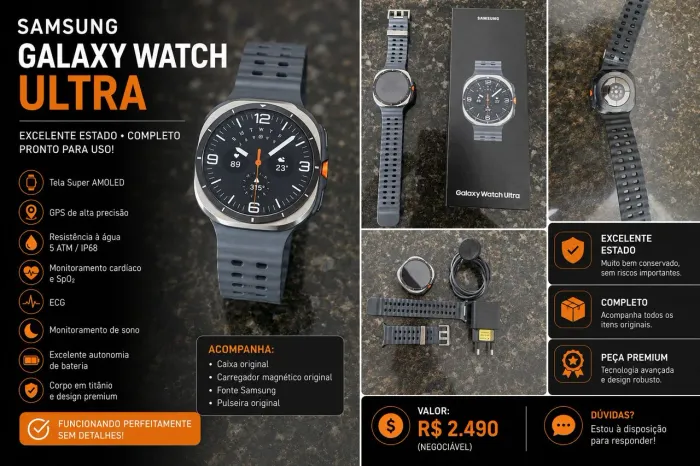 Samsung Galaxy Watch Ultra - Completo - Excelente Estado
