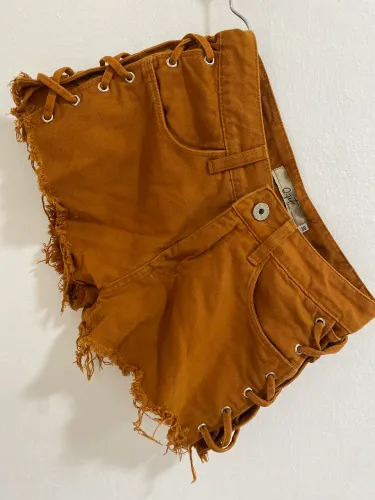 Short Jeans Caramelo Tamanho 36 ao 38 Trançado