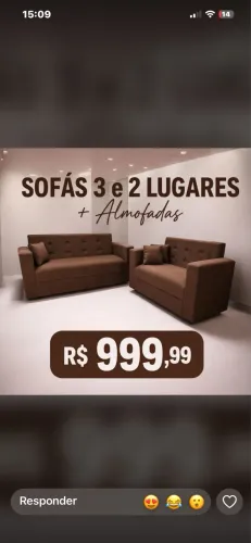 SOFÁ 3 e 2 LUG NOVOS $ 999,99 PAGUE NA ENTREGA!!! Várias cores