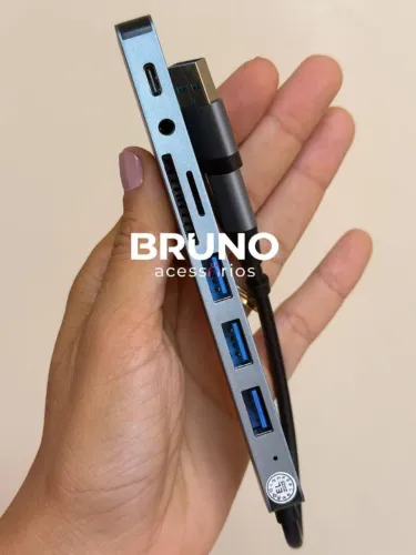 Hub Adaptador usb com leitor Sd tf e áudio 