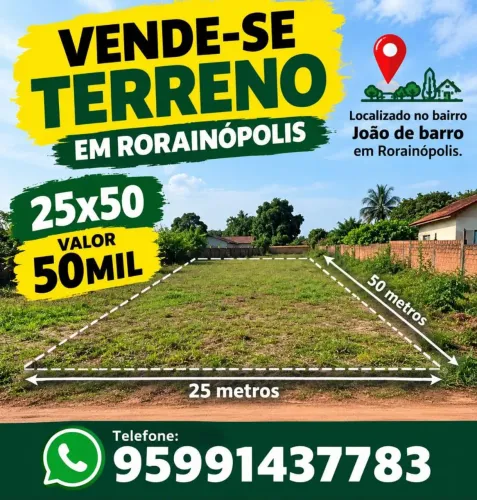 TERRENO EM RORAINÓPOLIS 50 MIL