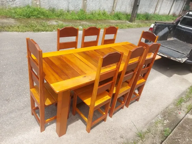 Mesa De 8 Cadeiras Novas ( Fazemos Entrega )