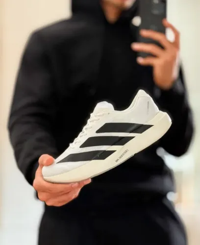 Tênis Masculino Adidas Adizero Evo SL Importado Cor: Branco/Preto Disponível 38 AO 43