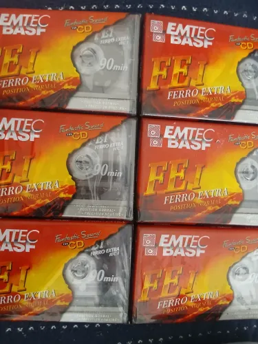 Fita k7 nova BASF Emtec 90 min - fita cassete
