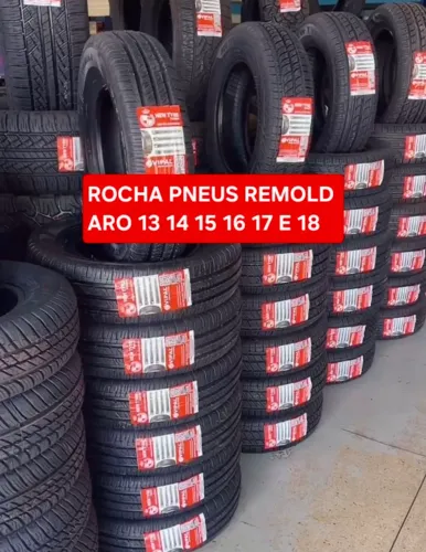 Rocha Pneus Remold com selo do Inmetro aceito na vistoria e com garantia 