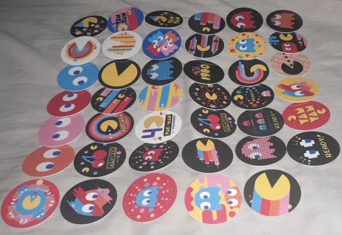 Coleção Tazos Pac-Man Completo 40 tazos(Elma Chips 2020