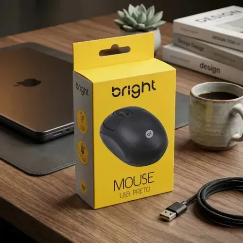 Mouse com Fio Bright NOVO
