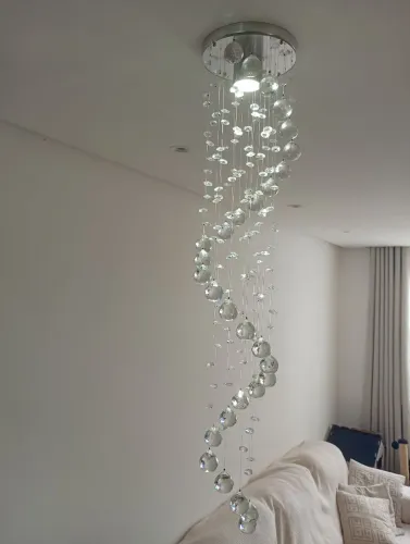 Lustre em espiral 80 cm semi novo