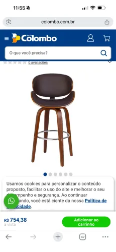 Banqueta alta para bancada