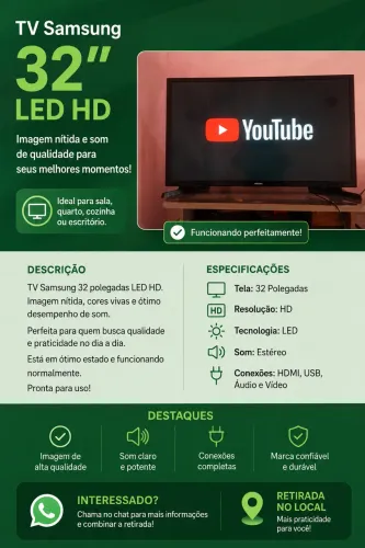 Tv Samsung smart 32 Led HD