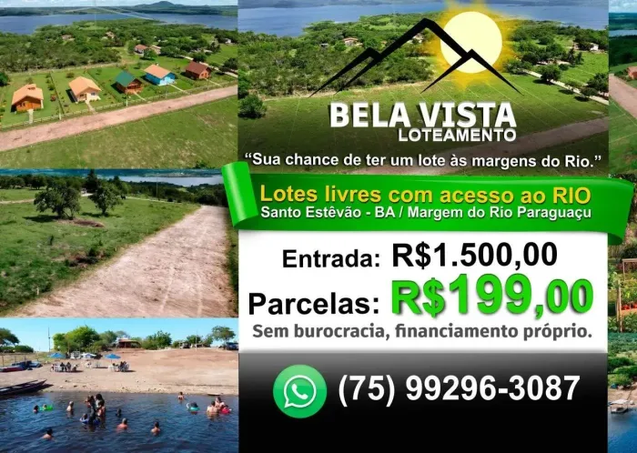 Terreno à Venda - R$800 + Parcelas A partir de R$160, Acesso ao Rio - 1.000m2