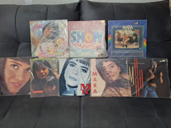 Coleção de 8 LPs raros Mara Maravilha