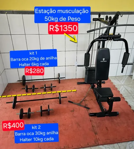 Kit treino parcelo cartão