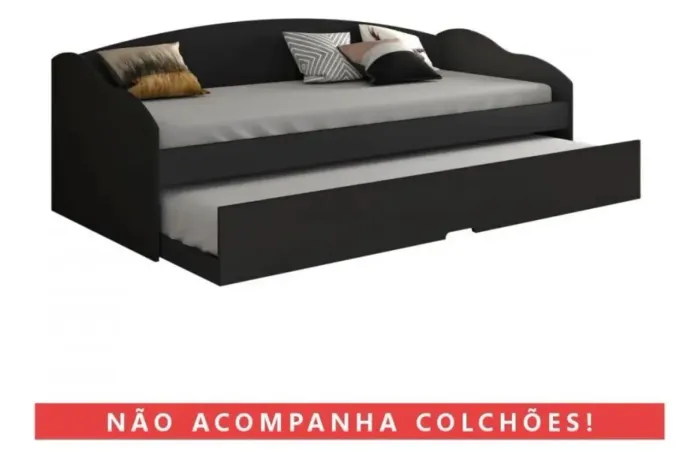 Sofá cama preto