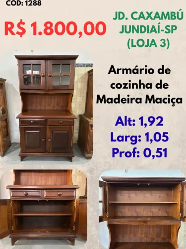 Armário de cozinha 4 portas 2 gavetas