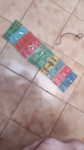 Plaqueta licenciamento antiga