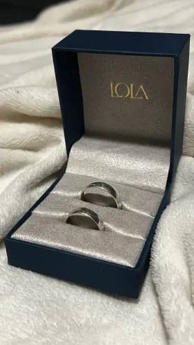 Par alianças de prata LOLA - Relíquias da Morte