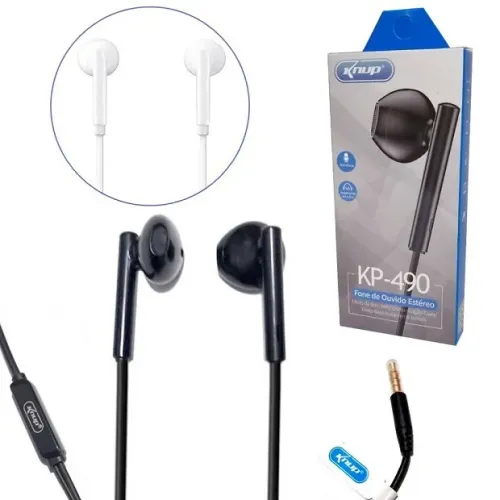 Fone De Ouvido Com Microfone Knup  KP-490