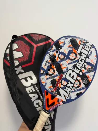 Raquete Beach Tennis Max Beach M-Power Carbono 3K + Capa