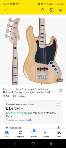 Baixo Strinberg JBS50 - 4 cordas