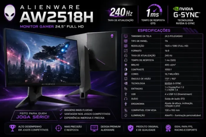 monitor alienware aw2518h