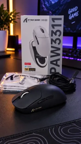 Mouse sem fio attack shark X8 SE Paw3311