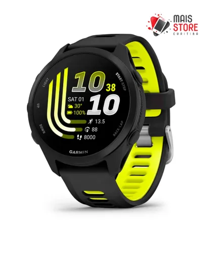 Relógio Garmin Forerunner 170 Music - 42.6mm-  Black - Black/Amp Yellow Band 010-03920-10