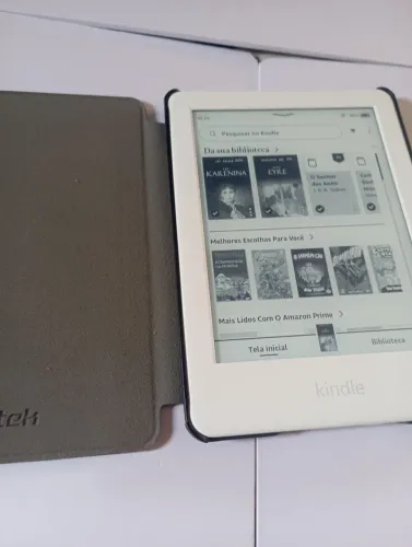 Kindle 10ª Geração Tela 6? 8GB Wi-Fi Luz Embutida - Branco + Capa + Carregador