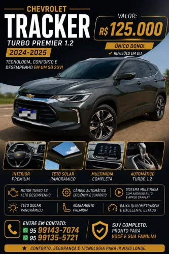 Chevrolet Tracker Premier 1.2 Turbo 12V Flex AUT 2025