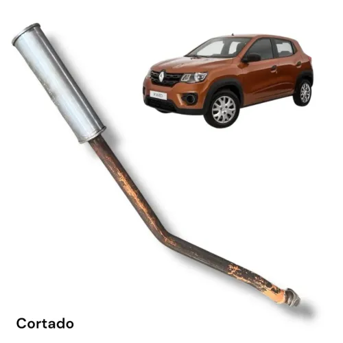 Escapamento Silencioso Intermediário Renault Kwid 2021 2017 Cinza