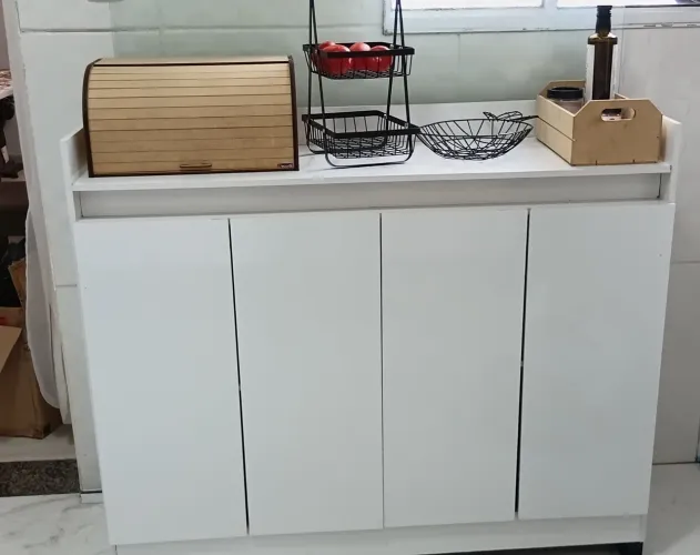 Balcão Buffet 4 Portas Branco - Usado em ótimo estado