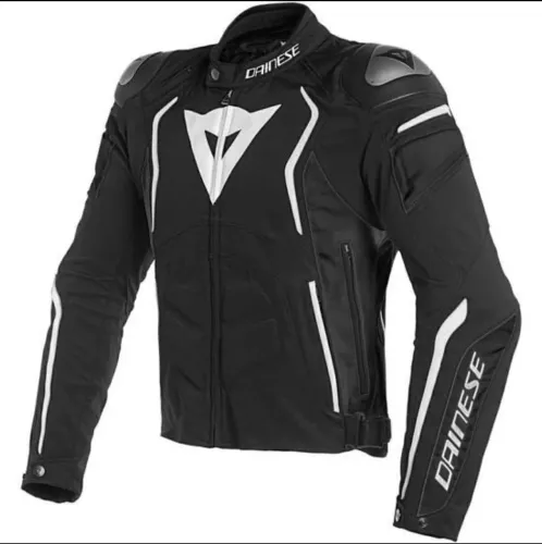 Jaqueta Dainese Dyno Tex, tamanho 56, Black/Black/White.<br><br>Valor 800