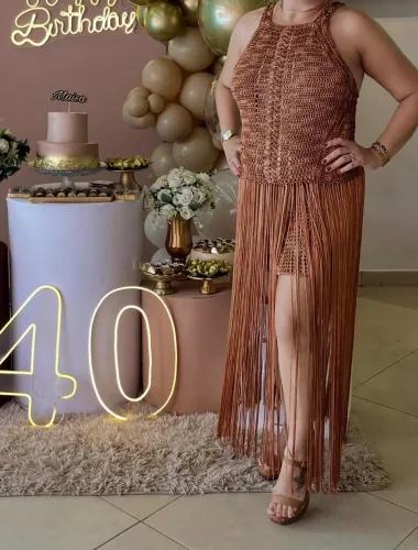 Vestido de crochê 