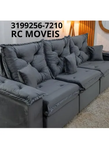 Sofá Londres 3 Módulos Retrátil e Reclinável - Conforto e Elegância