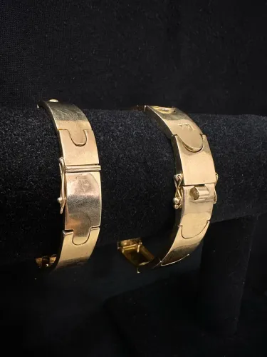 Bracelete Maciça de ouro 23.14g 18k procedência garantia eterna