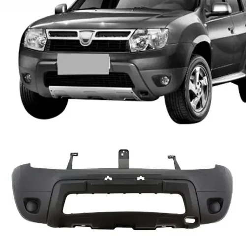 Parachoque Dianteiro Renault Duster 2012 à 2015 - Preto Liso Parcial - Loma