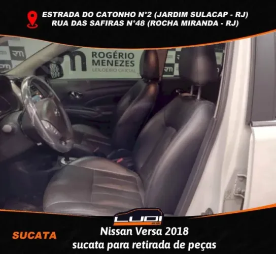 Nissan Versa 2018 sucata para retirada de peças