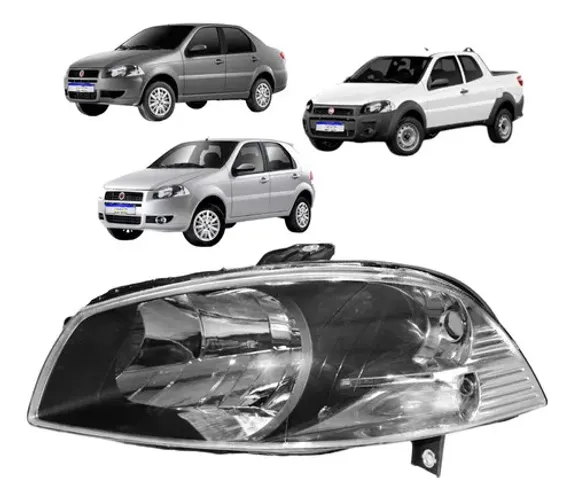 Farol Fiat Palio 2008 2009 2010 2011 2012 Dianteiro Novo L.e