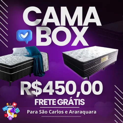 ?Cama Box Casal R$450,00 Frete Grátis?