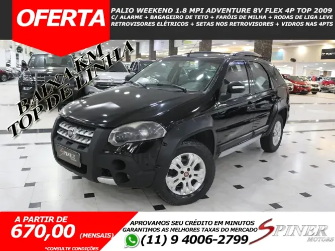 Fiat Palio Weekend 1.8 Mpi Adventure 8v Flex 4p Top de Linha Baixa KM