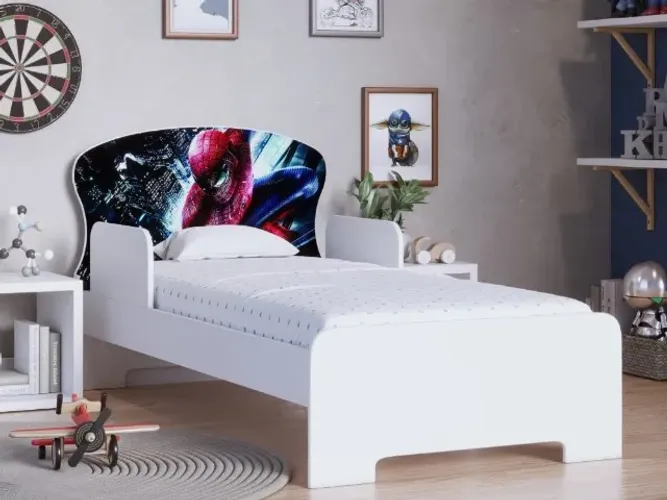 Cama Homem Aranha Juvenil Adesivada