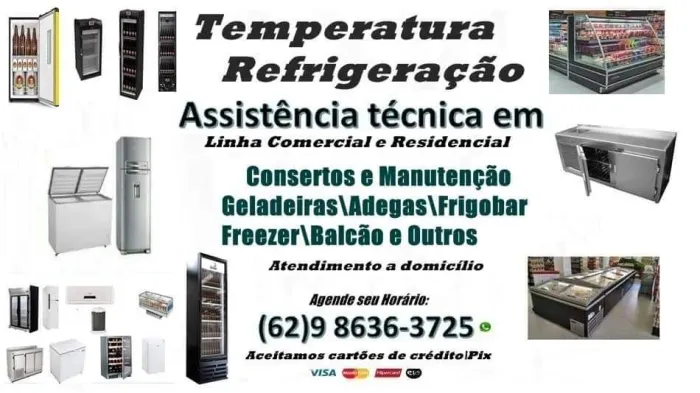Agende seu horário:Consertos e Manutenção em Geladeiras/Freezer e outros