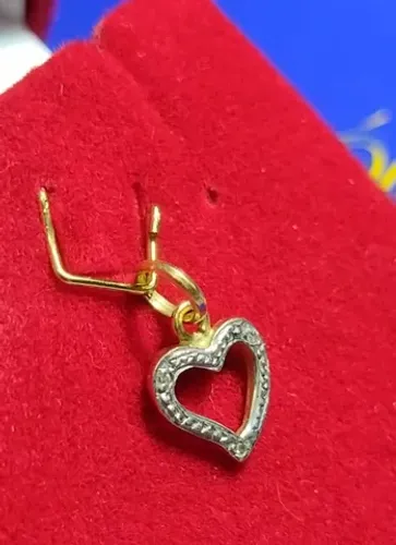 Pingente 10 mm Pedra Zircônia 1 mm Peso 0.50 Gramas